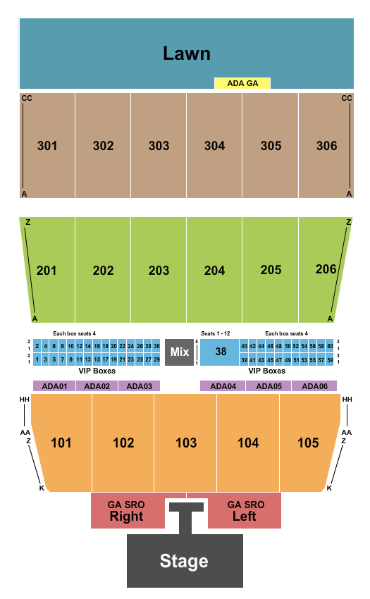 Maine Savings Amphitheater Riley Green Seating Chart